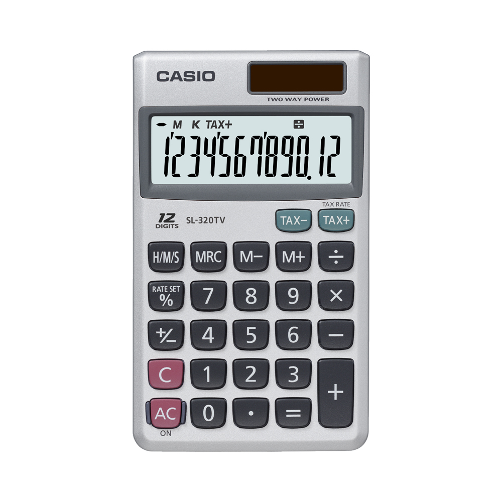 카시오 23400  계산기 SL-320TV 실버